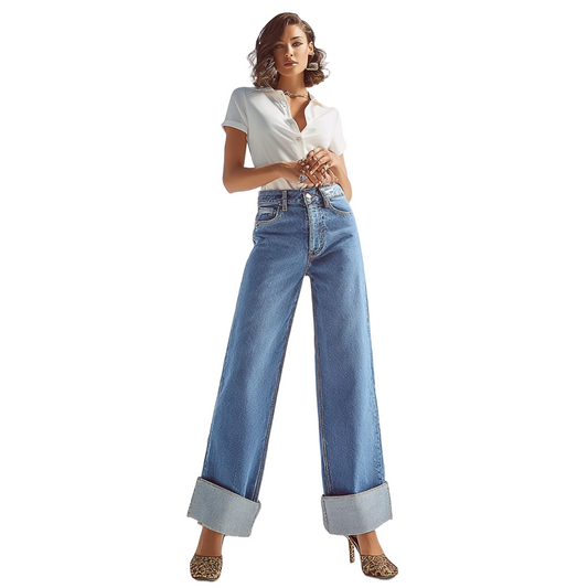 Women’s High-Waisted Wide-Leg Jeans 