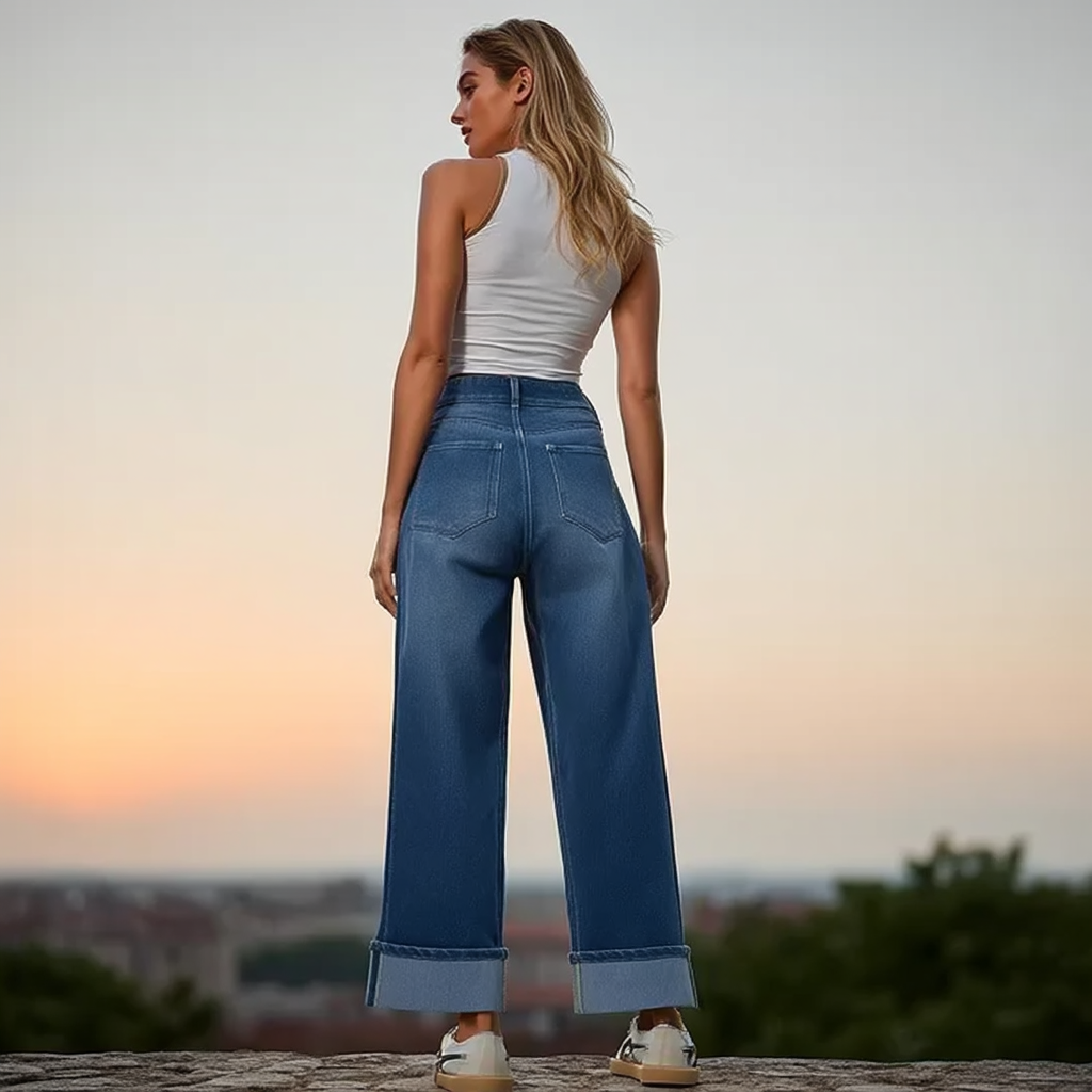 Women’s Wide-Leg High-Waisted Jeans