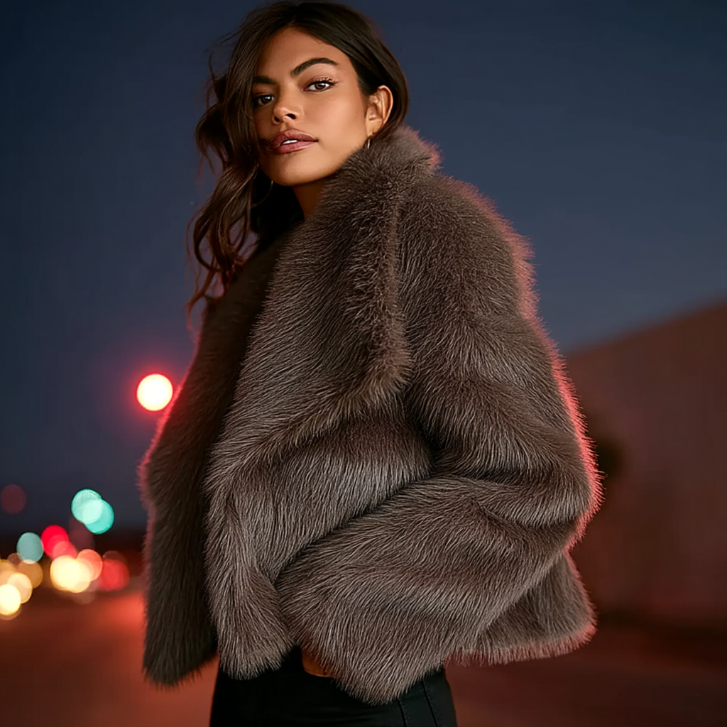 Short Faux Fur Jacket 