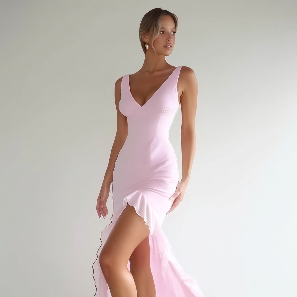 Long Evening Dress with Slit