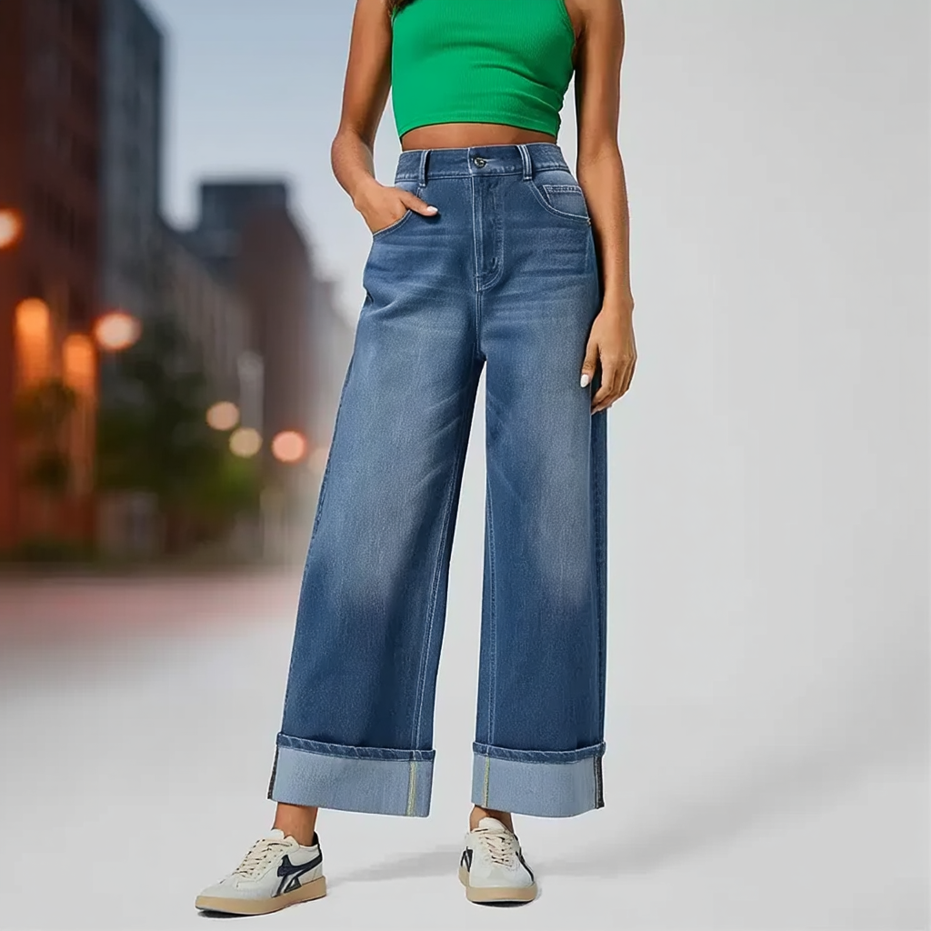 Women’s Wide-Leg High-Waisted Jeans