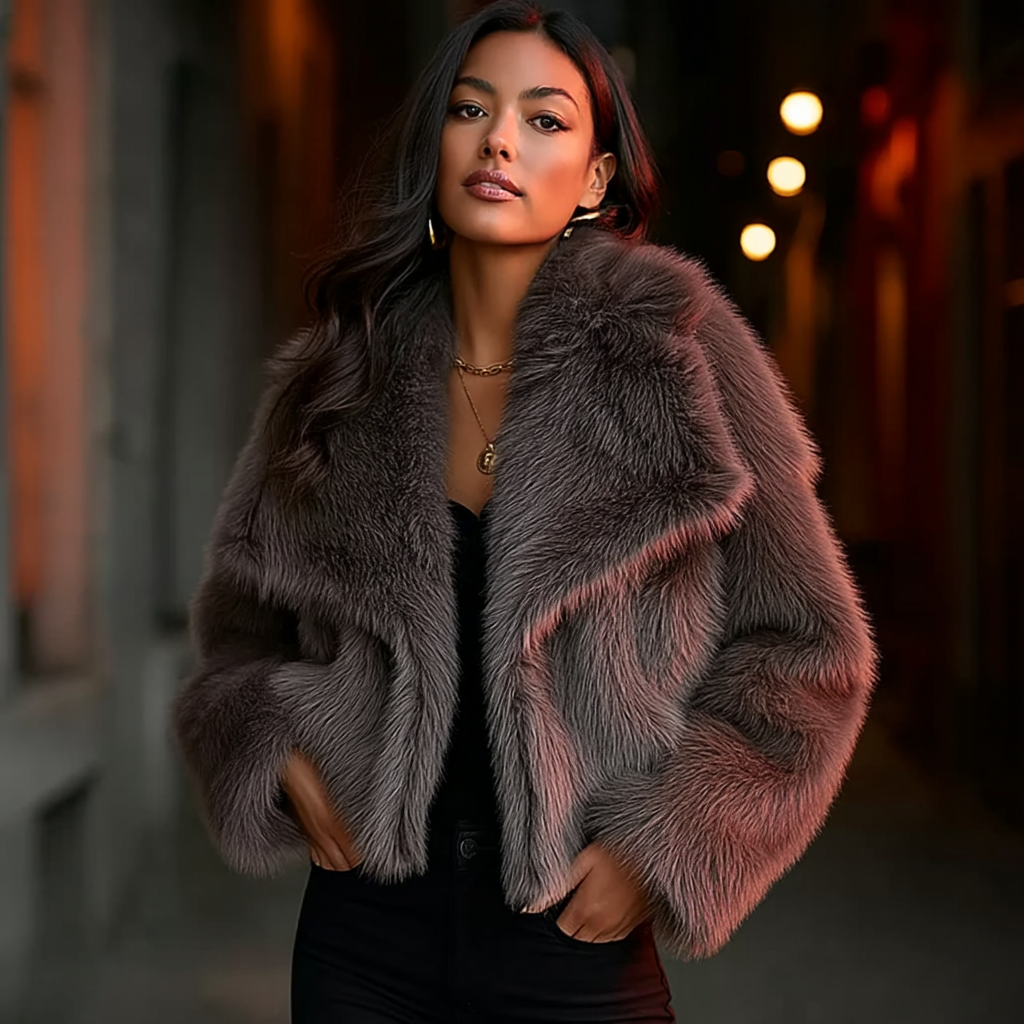  Short Faux Fur Jacket 