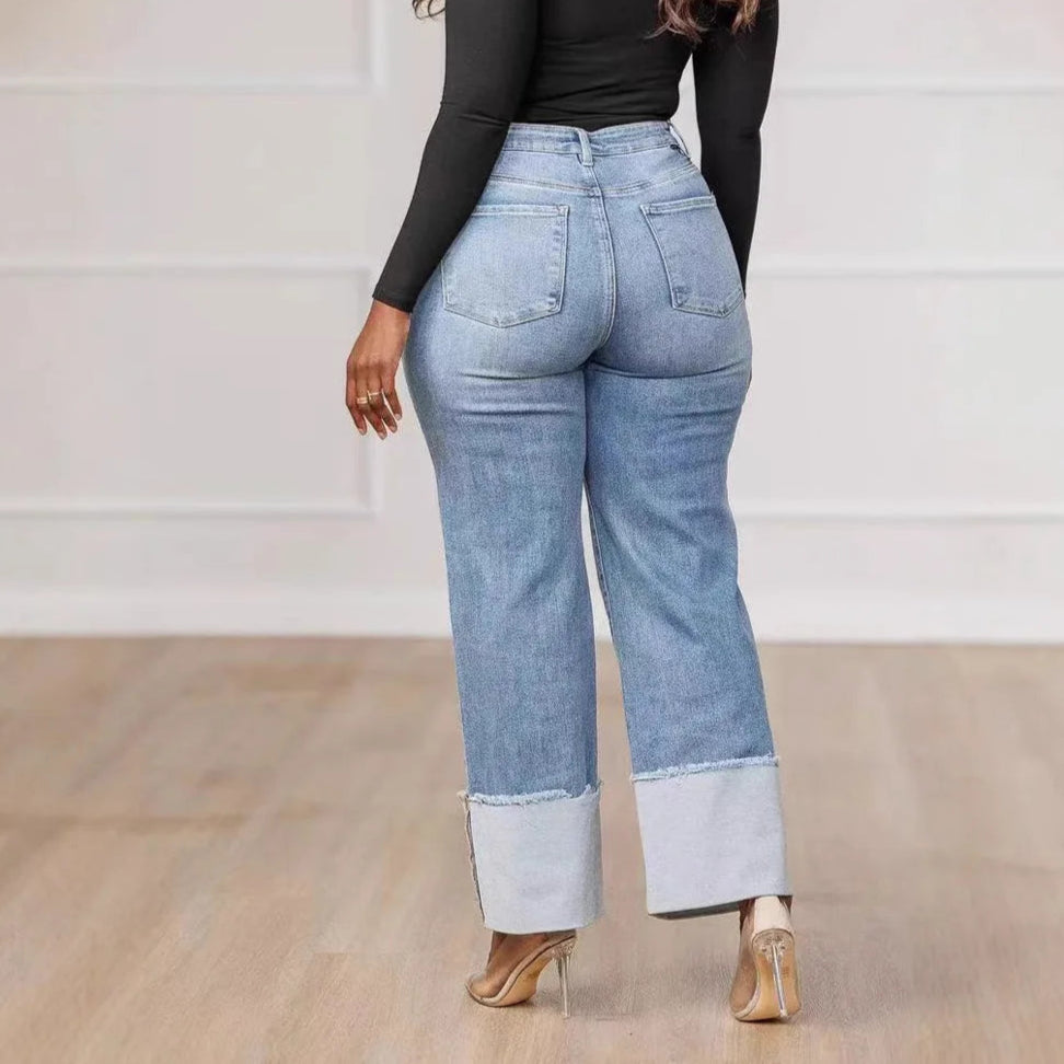 Vanciaga Women’s High-Waisted Wide-Leg Jeans