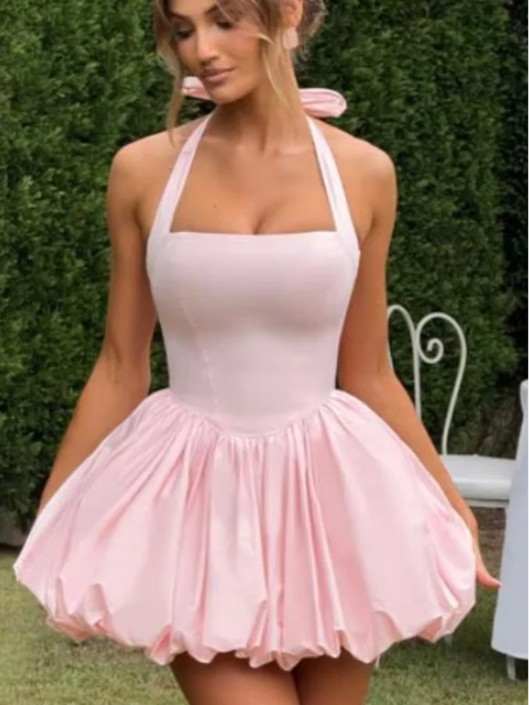Satin Mini Bubble Dress – Feminine & Party-Ready