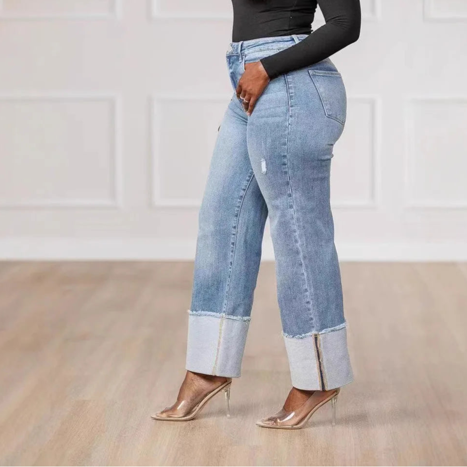 Vanciaga Women’s High-Waisted Wide-Leg Jeans