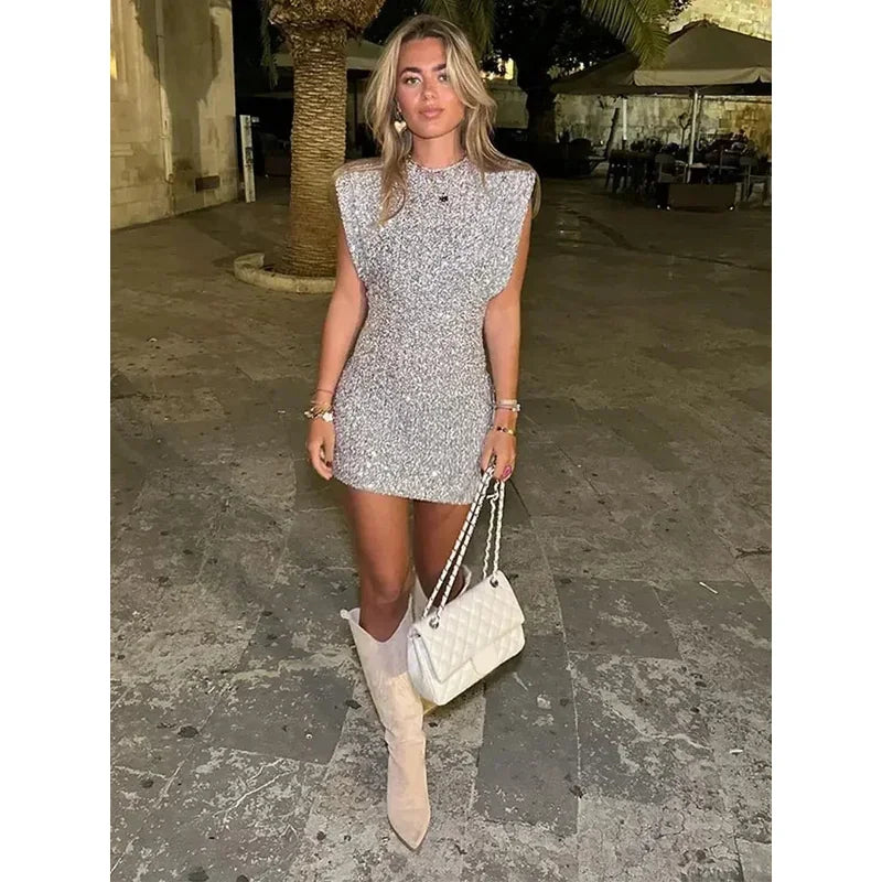 Metallic Sequin Mini Dress Shimmering Confidence for Every Celebration
