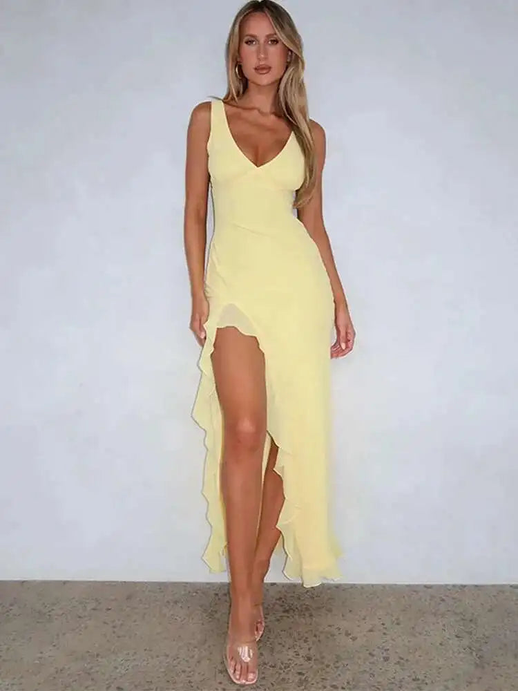 High-Slit Maxi Dress 