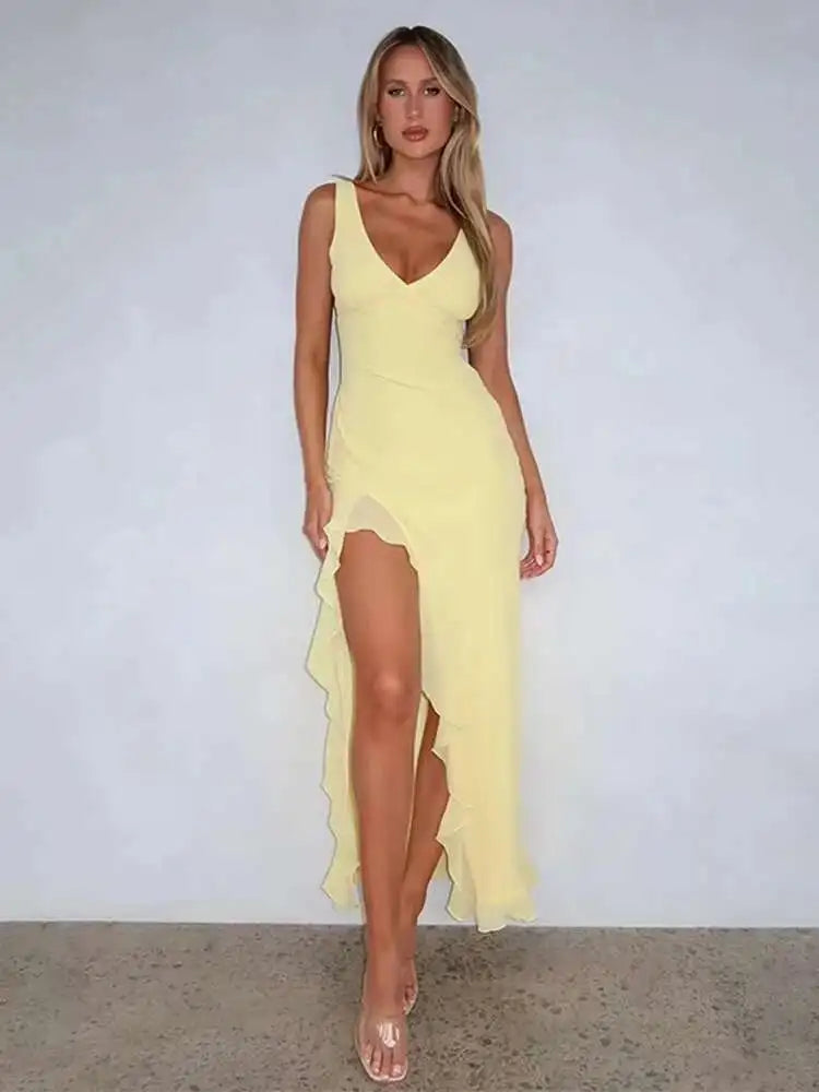 High-Slit Maxi Dress 