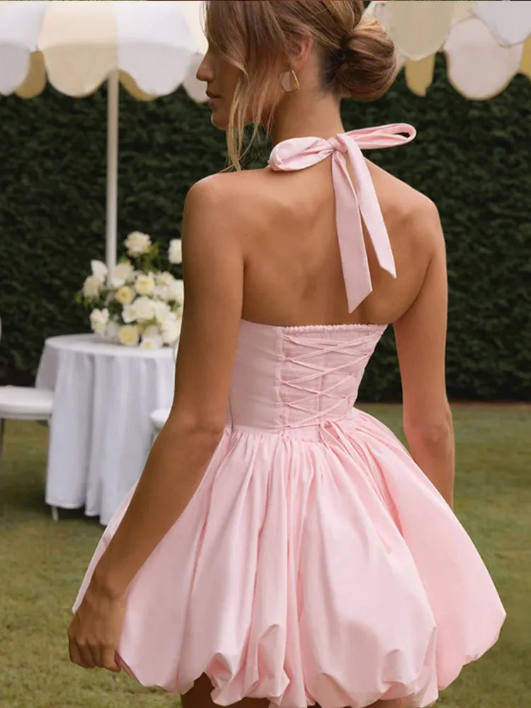 Satin Mini Bubble Dress – Feminine & Party-Ready