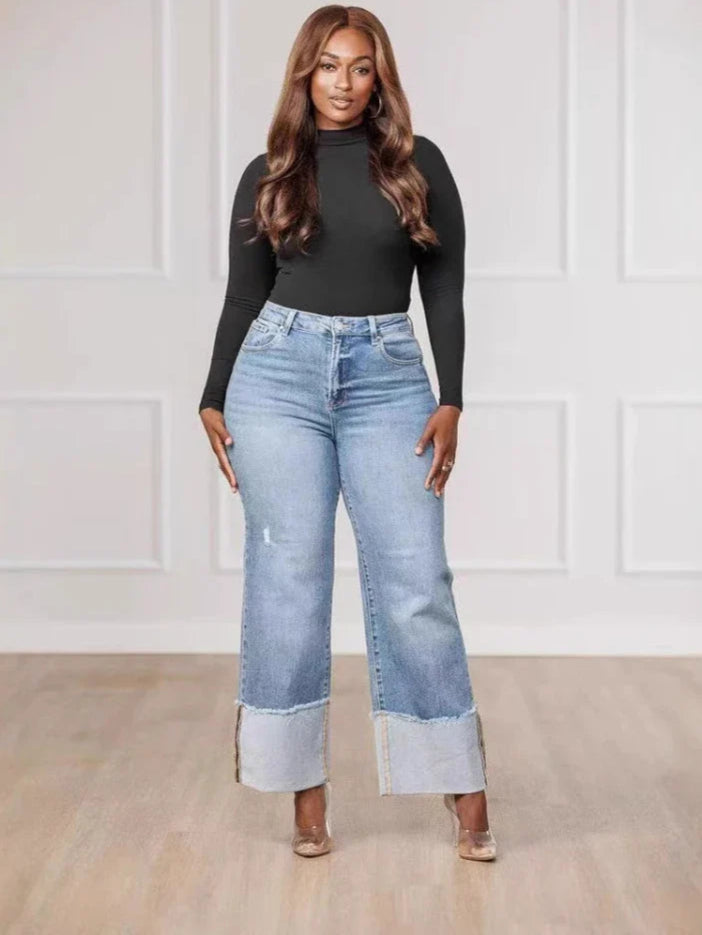 Vanciaga Women’s High-Waisted Wide-Leg Jeans